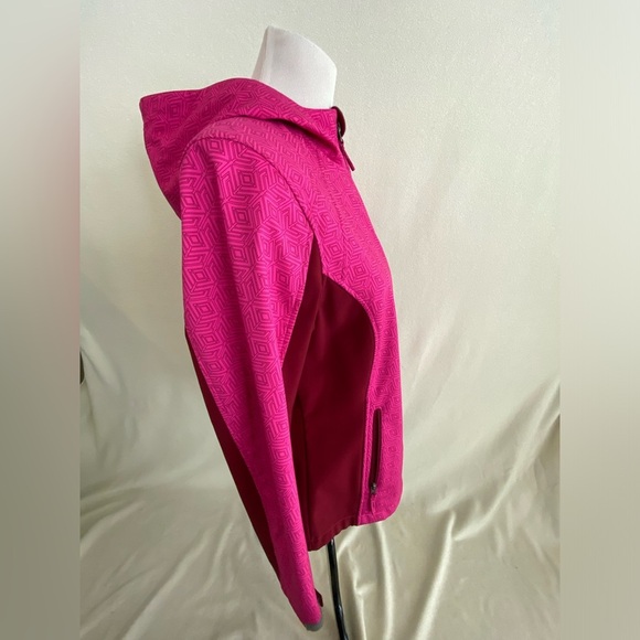 Free Tech Hooded Jacket Women's Large (12-14) Full Zip Two-Tone Activewear EUC - Picture 4 of 10